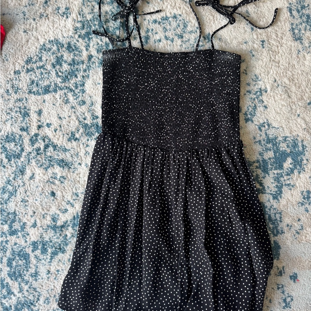 Black and White Polka Dot romper